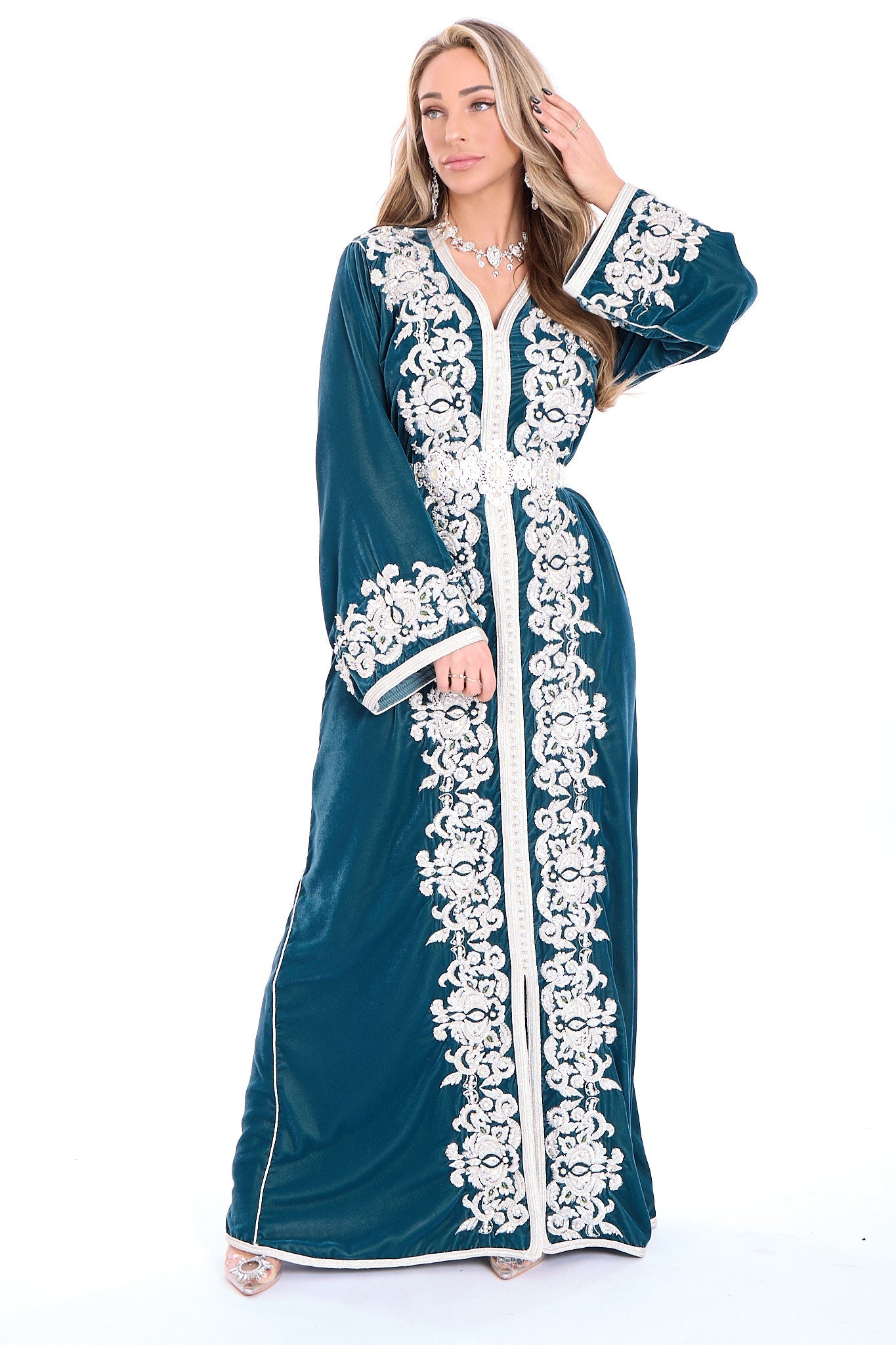 Caftan Marwa Blue Petrol