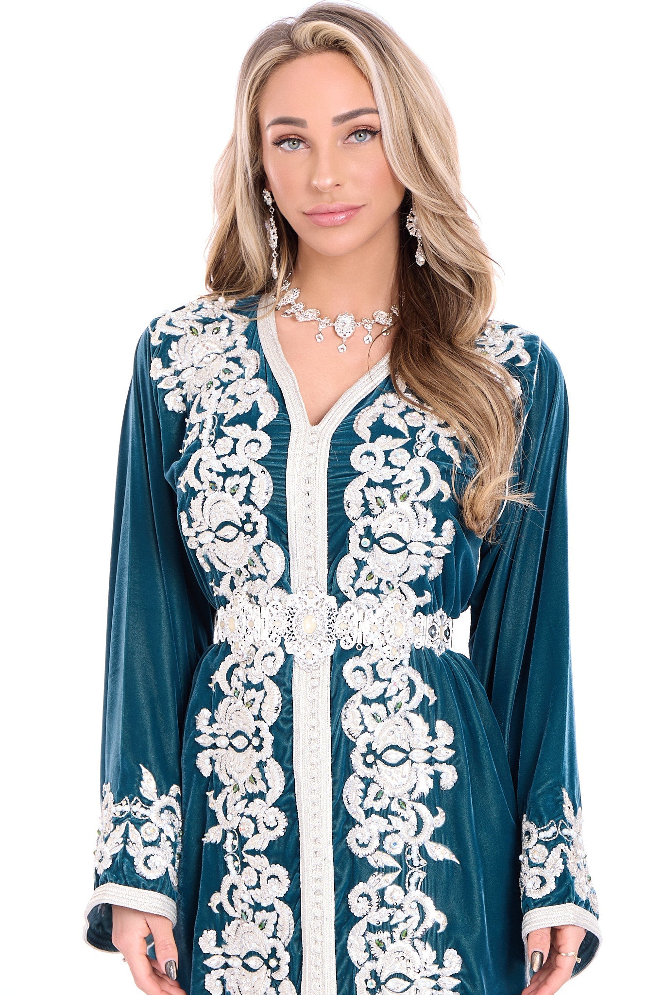 Caftan Marwa Blue Petrol